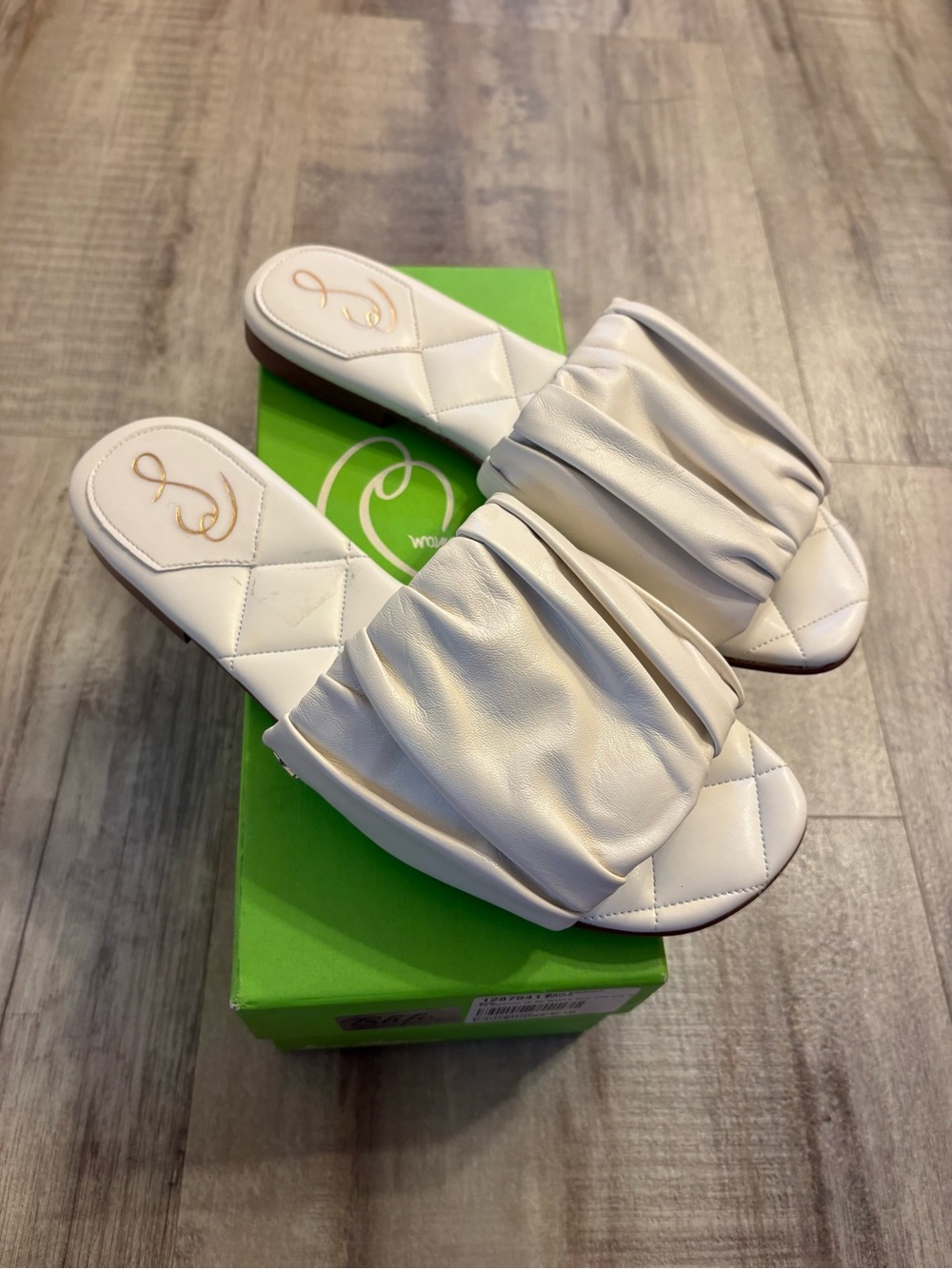 Sam Edelman Briar White Slide Sandals Size 10